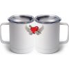 10 oz. White Stainless Steel Coffee Mug Thumbnail