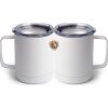 10 oz. White Stainless Steel Coffee Mug Thumbnail