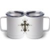10 oz. White Stainless Steel Coffee Mug Thumbnail