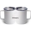 10 oz. White Stainless Steel Coffee Mug Thumbnail