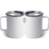 10 oz. White Stainless Steel Coffee Mug Thumbnail