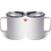 10 oz. White Stainless Steel Coffee Mug Thumbnail