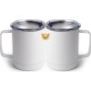10 oz. White Stainless Steel Coffee Mug Thumbnail