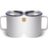 10 oz. White Stainless Steel Coffee Mug Thumbnail