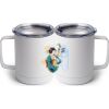 10 oz. White Stainless Steel Coffee Mug Thumbnail
