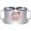 10 oz. White Stainless Steel Coffee Mug Thumbnail