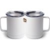 10 oz. White Stainless Steel Coffee Mug Thumbnail