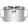 10 oz. White Stainless Steel Coffee Mug Thumbnail