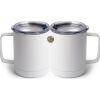 10 oz. White Stainless Steel Coffee Mug Thumbnail