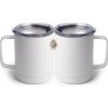 10 oz. White Stainless Steel Coffee Mug Thumbnail