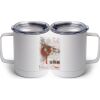 10 oz. White Stainless Steel Coffee Mug Thumbnail