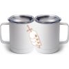 10 oz. White Stainless Steel Coffee Mug Thumbnail