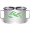 10 oz White Stainless Steel Coffee Mug Thumbnail