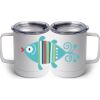 10 oz. White Stainless Steel Coffee Mug Thumbnail