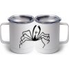 10 oz. White Stainless Steel Coffee Mug Thumbnail