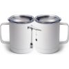 10 oz White Stainless Steel Coffee Mug Thumbnail