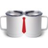 10 oz. White Stainless Steel Coffee Mug Thumbnail