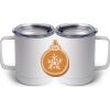 10 oz. White Stainless Steel Coffee Mug Thumbnail