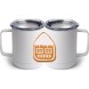 10 oz White Stainless Steel Coffee Mug Thumbnail