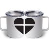 10 oz. White Stainless Steel Coffee Mug Thumbnail