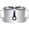 10 oz. White Stainless Steel Coffee Mug Thumbnail