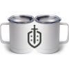 10 oz. White Stainless Steel Coffee Mug Thumbnail