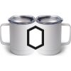 10 oz. White Stainless Steel Coffee Mug Thumbnail