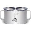 10 oz. White Stainless Steel Coffee Mug Thumbnail