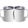 10 oz. White Stainless Steel Coffee Mug Thumbnail