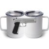 10 oz. White Stainless Steel Coffee Mug Thumbnail
