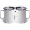 10 oz. White Stainless Steel Coffee Mug Thumbnail