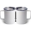 10 oz. White Stainless Steel Coffee Mug Thumbnail