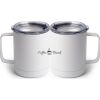 10 oz. White Stainless Steel Coffee Mug Thumbnail