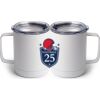 10 oz. White Stainless Steel Coffee Mug Thumbnail
