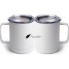 10 oz. White Stainless Steel Coffee Mug Thumbnail