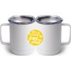 10 oz. White Stainless Steel Coffee Mug Thumbnail