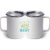10 oz. White Stainless Steel Coffee Mug Thumbnail