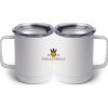 10 oz. White Stainless Steel Coffee Mug Thumbnail