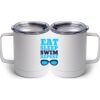 10 oz. White Stainless Steel Coffee Mug Thumbnail