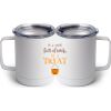 10 oz. White Stainless Steel Coffee Mug Thumbnail