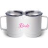 10 oz. White Stainless Steel Coffee Mug Thumbnail