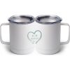 10 oz. White Stainless Steel Coffee Mug Thumbnail