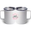 10 oz. White Stainless Steel Coffee Mug Thumbnail