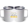 10 oz. White Stainless Steel Coffee Mug Thumbnail
