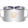 10 oz. White Stainless Steel Coffee Mug Thumbnail