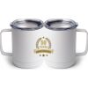 10 oz. White Stainless Steel Coffee Mug Thumbnail