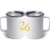 10 oz. White Stainless Steel Coffee Mug Thumbnail