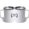 10 oz. White Stainless Steel Coffee Mug Thumbnail