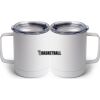 10 oz. White Stainless Steel Coffee Mug Thumbnail