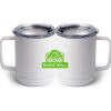 10 oz. White Stainless Steel Coffee Mug Thumbnail